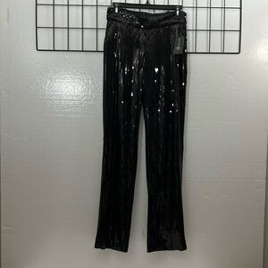 I.N.C Concepts Pant Women Small Black Sequin‎ Glam Party New Year Eve 60062